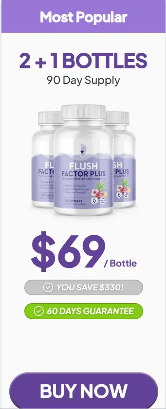 Flush Plus  3 bottles  pricing